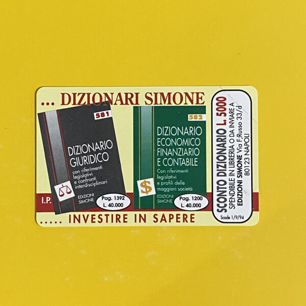 GAA35 CC2332 AGFS179 ED. SIMONE: DIZIONARI (ITALIAN/GERMAN LANGUAGES) NUOVA