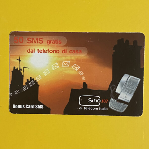 SIRIO 187 BONUS CARD 50 SMS GRATIS DA TELEFONO DI CASA